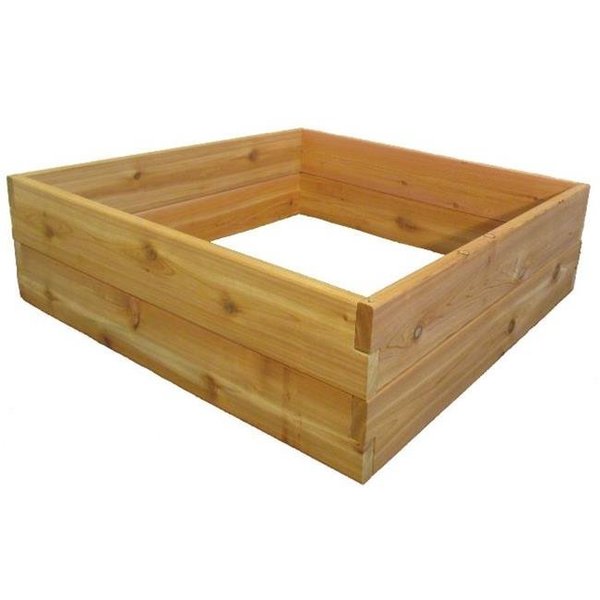 Infinite Cedar Infinite Cedar 3 ft W x 3 ft L x 11 inches Ht Raised Garden Bed Kit RaisedBed3x3x11